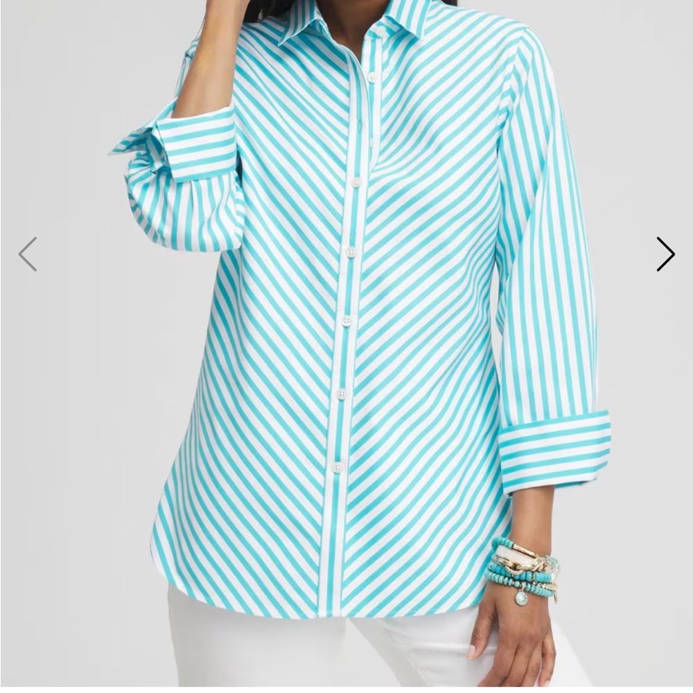 Chico’s No Iron™ Stretch Stripe Shirt
